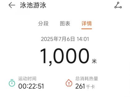 我的游泳练习宣布结束